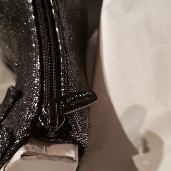 Sigerson Morrison NEW Designer Pump PLUM2 Heels Ankle Strap Lurex Shoe Womens 10 - Picture 11 of 17